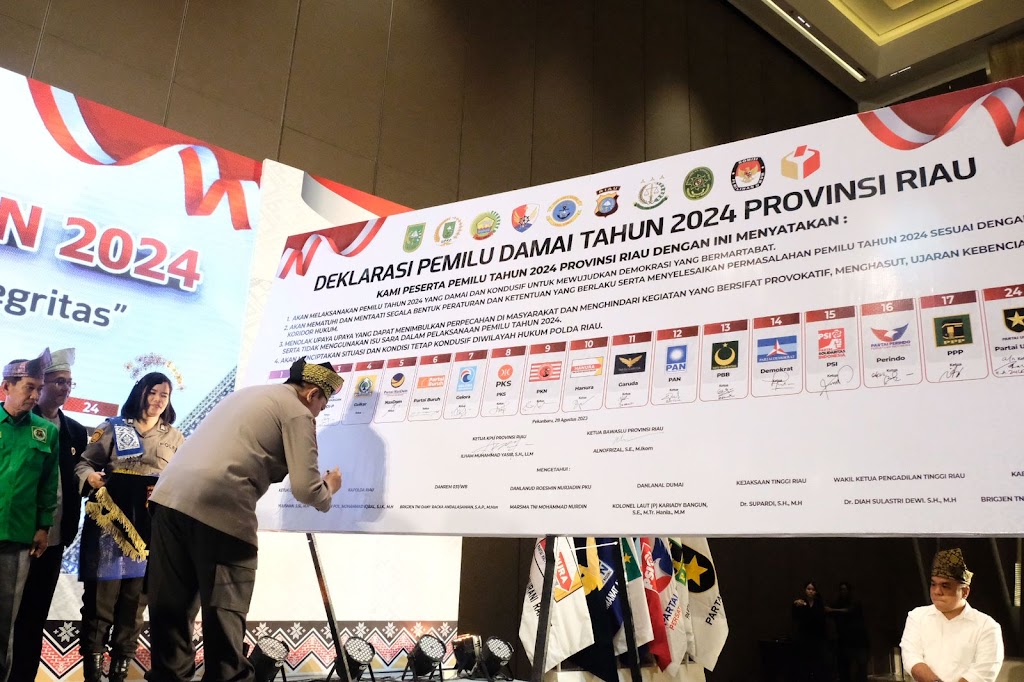 18 Parpol Deklarasi Pemilu Damai di Riau