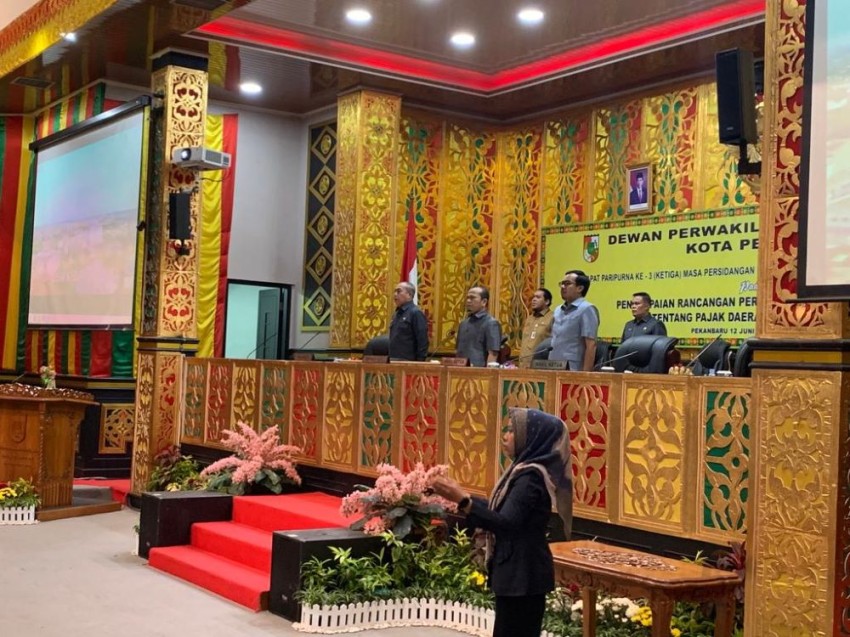 DPRD Pekanbaru Gelar Paripurna Penyampaian Ranperda Pajak dan Retribusi Daerah