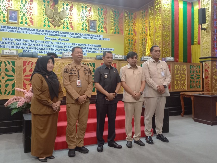 DPRD Pekanbaru Gelar Paripurna Penyampaian Pidato Nota Keuangan Ranperda APBD-P Tahun 2023