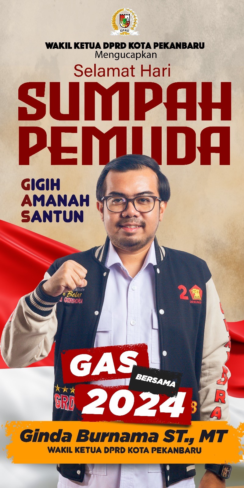 Usung Tema Pemuda Bersama Majukan Indonesia, Ginda  Ajak Pemuda Bahu Membahu Bangun Bangs