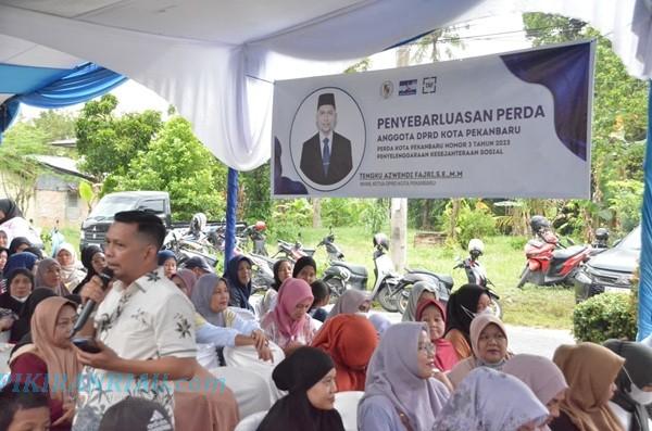 T Azwendi Fajri Gelar Penyebarluasan Perda Kesejahteraan Sosial di Jalan Bougenville Sail