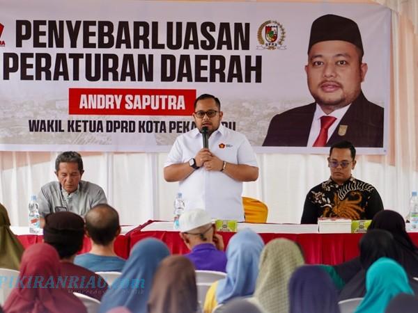 Wakil Ketua DPRD Andry Sosialisasikan Perda KTR Pekanbaru