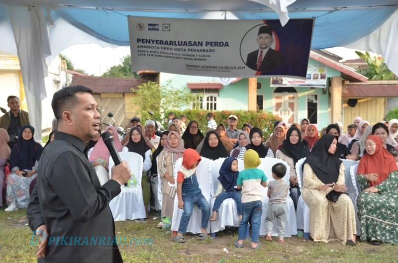 Tengku Azwendi Fajri Sosialisasikan Perda P4GN di Bukit Raya, Warga Diajak Perangi Narkoba